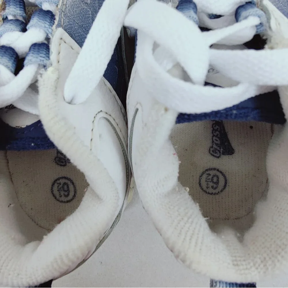 Cross Trekkers Smart Fit Baby Infant Blue White Lace Up Sneakers, Sz 6.5